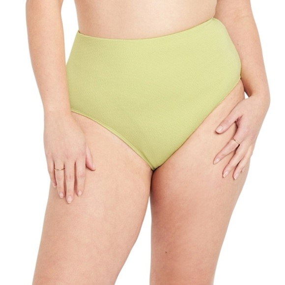 Old Navy High-Waisted French-Cut Puckered Bikini Swim Bottoms Citrine Size 3X - Picture 3 of 11